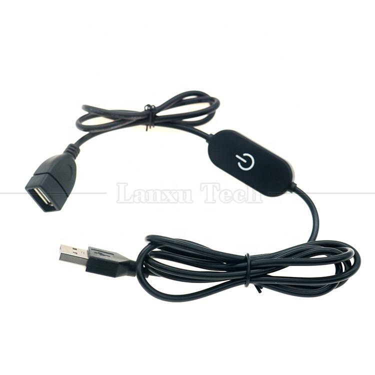 5v Stepless Up Down Touch Controller Dimmer 1m Male to Female USB on off Switch Cable for Led Strip Bar Lamp