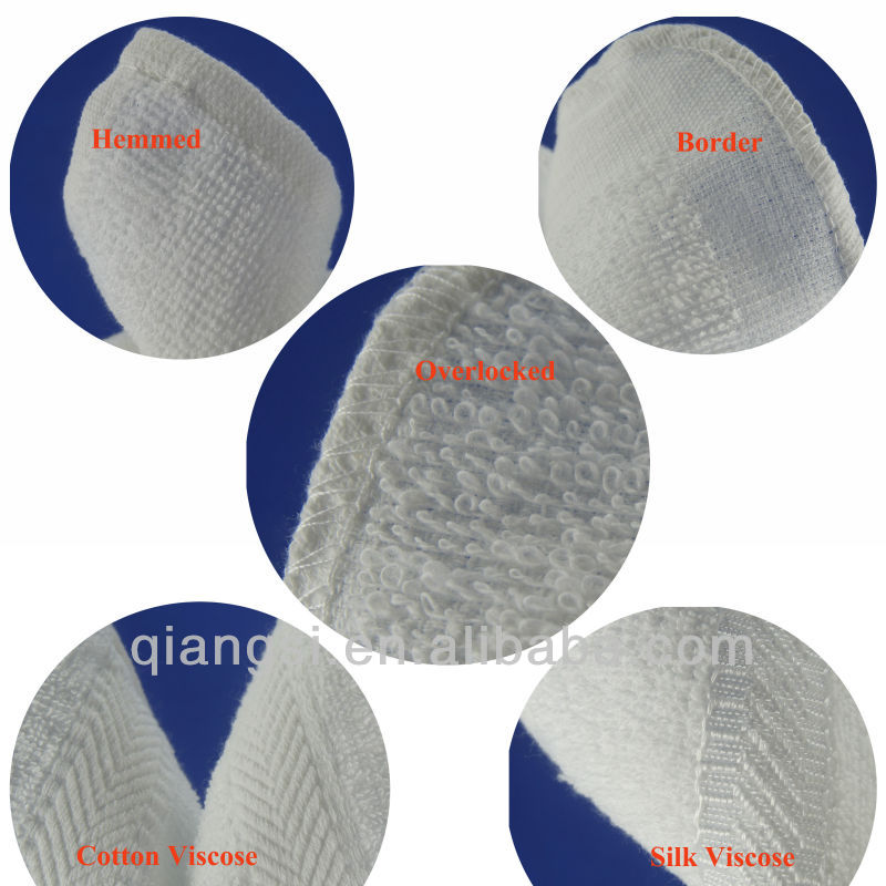 White 100% Cotton refreshing airline hot face towel for aircraft