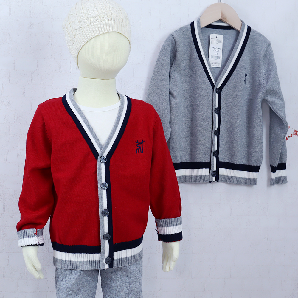 In stock wholesale baby sweater long sleeve jersey knitted toddler baby sweater cardigan