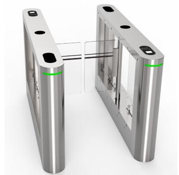 Stainless steel Swing turnstile gate entrance facial recognization QR code