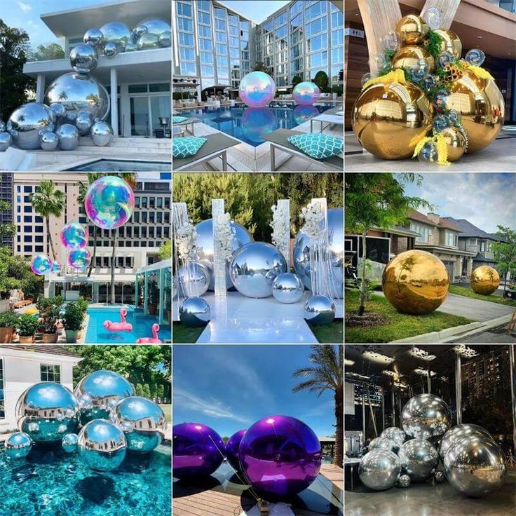 Events Party Stage Club Shop Decoration Advertising Inflatable Mirror Ball Inflatable Mirror Balloon PVC Mirror Sphere