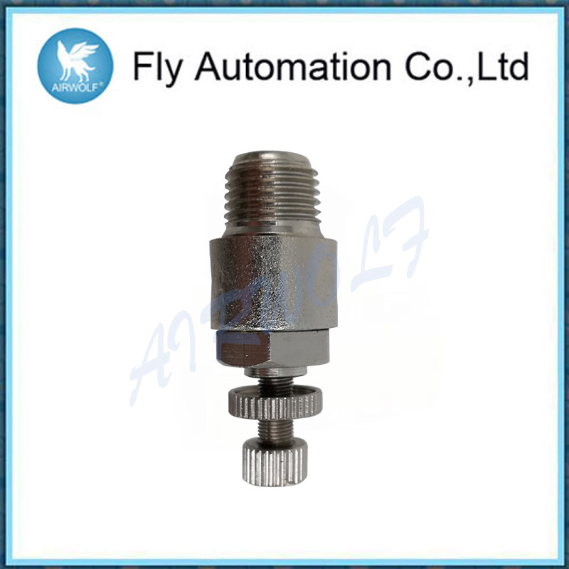 Nickel Plated Brass Tube Fittings Unidirectional Throttle Valve Adapter