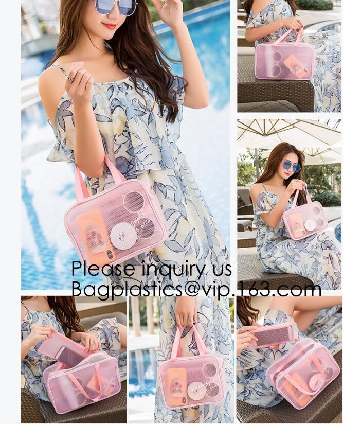 Lady'S Shell Travel Pouch Dazzle Colour Laser PVC Transparent Waterproof Cosmetic Bag,Cosmetic Makeup Bag, bagease