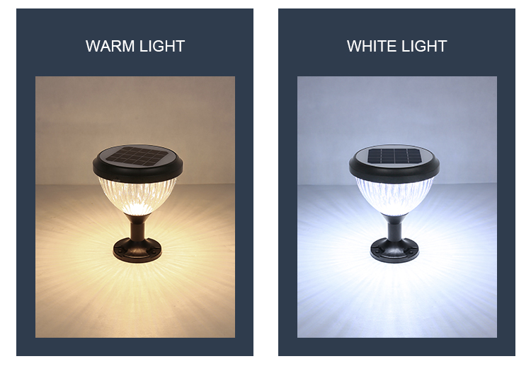 Weatherproof IP65 Solar Gate Post Lights 2W With Aluminum Lamp Body