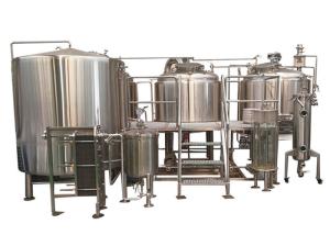  2000L 3 Vessel Brewhouse Fired Direct Heating Manual Beer Brewery Equipment Manufactures