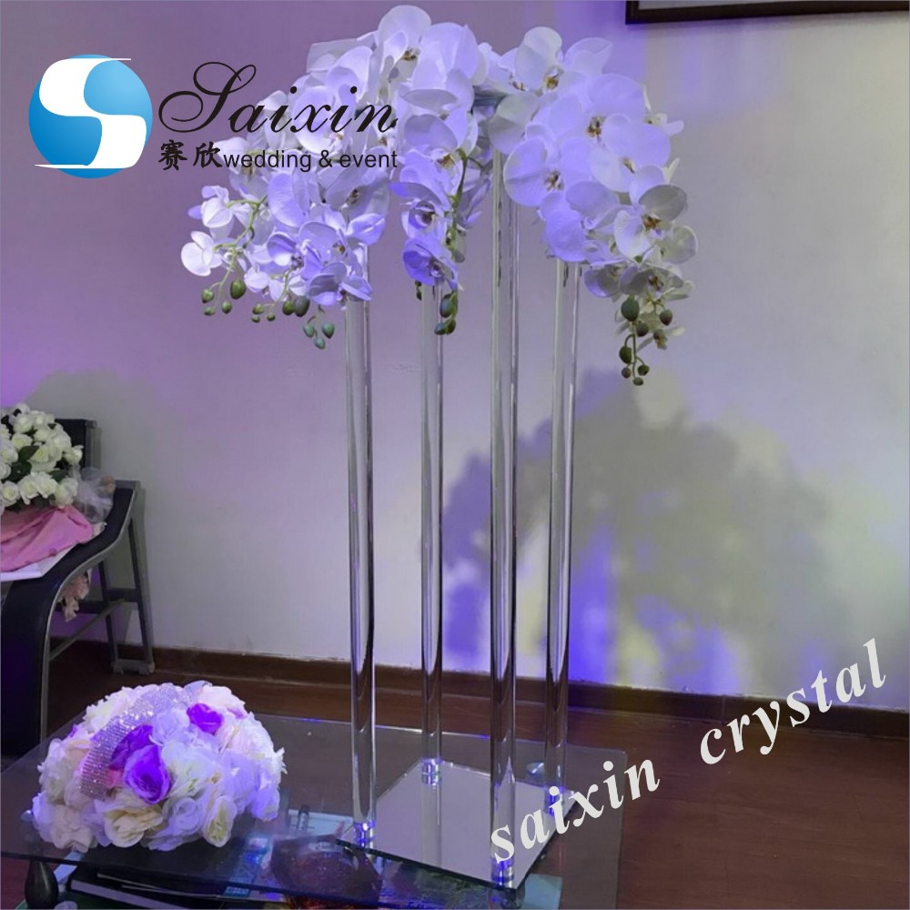 ZT-325L Saixin Gorgeous 18 arms Crystal candelabra flower stand for wedding centerpiece