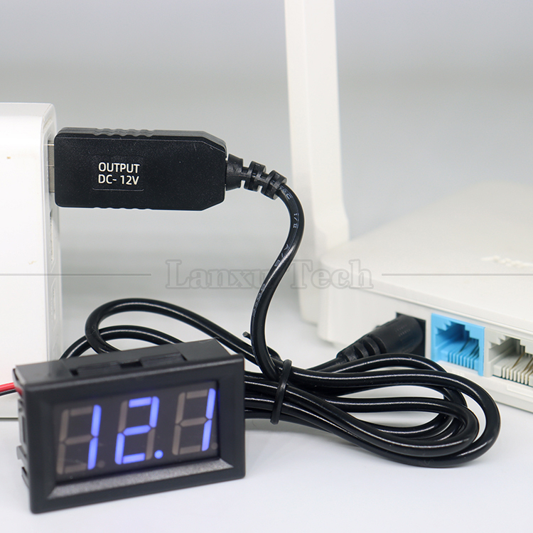 Stock Sale 1M Wifi Router Voltage Set Up Charger 5.5x2.1 mm DC 5V To 12V Power USB Router Cable