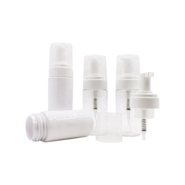 100ml 150ml Cosmetics Plastic Bottles , Mousse Pump Bottle Clear Blue White
