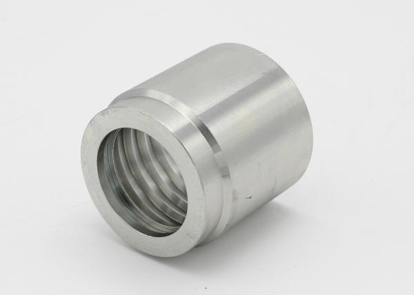 Silver / Golden Hydraulic Hose Fitting , Hydraulic Pipe Fittings Galvanized Zinc