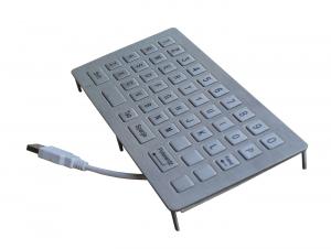  Top panel mounted 46 keys programmable industrial metal keypad with shorten USB and membrane Manufactures