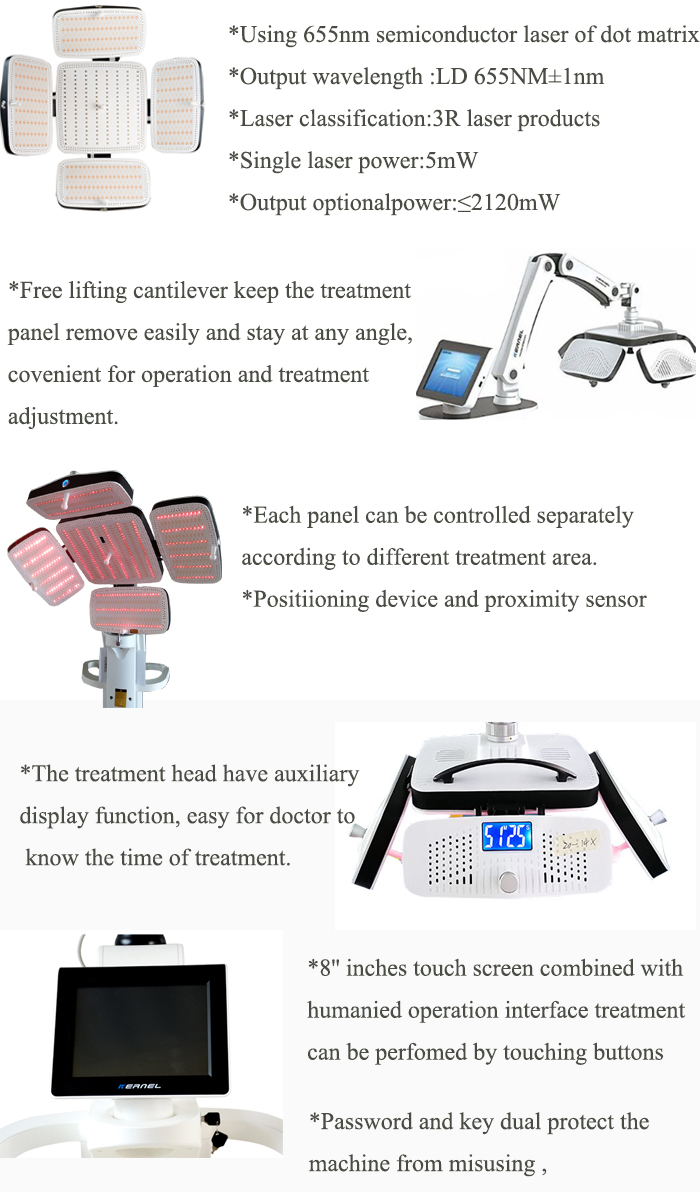 LLLT Diode Laser Hair Therapy Machine 650nm Helmet Anti Loss Treatment