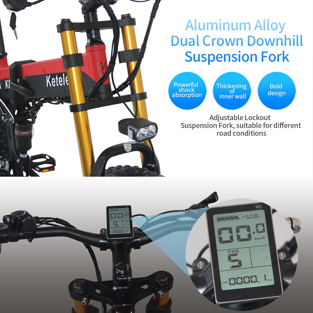 High Quality 26x4.0 inch Fat Tire Folding E-Bike 1000W Motor 13AH Lithium Battery 21-Speed Electric Bike Drop Shipping Available
