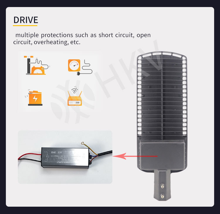 Parking Lot IP65 Waterproof LED Street Lights Outdoor Commercial Area Road Lighting