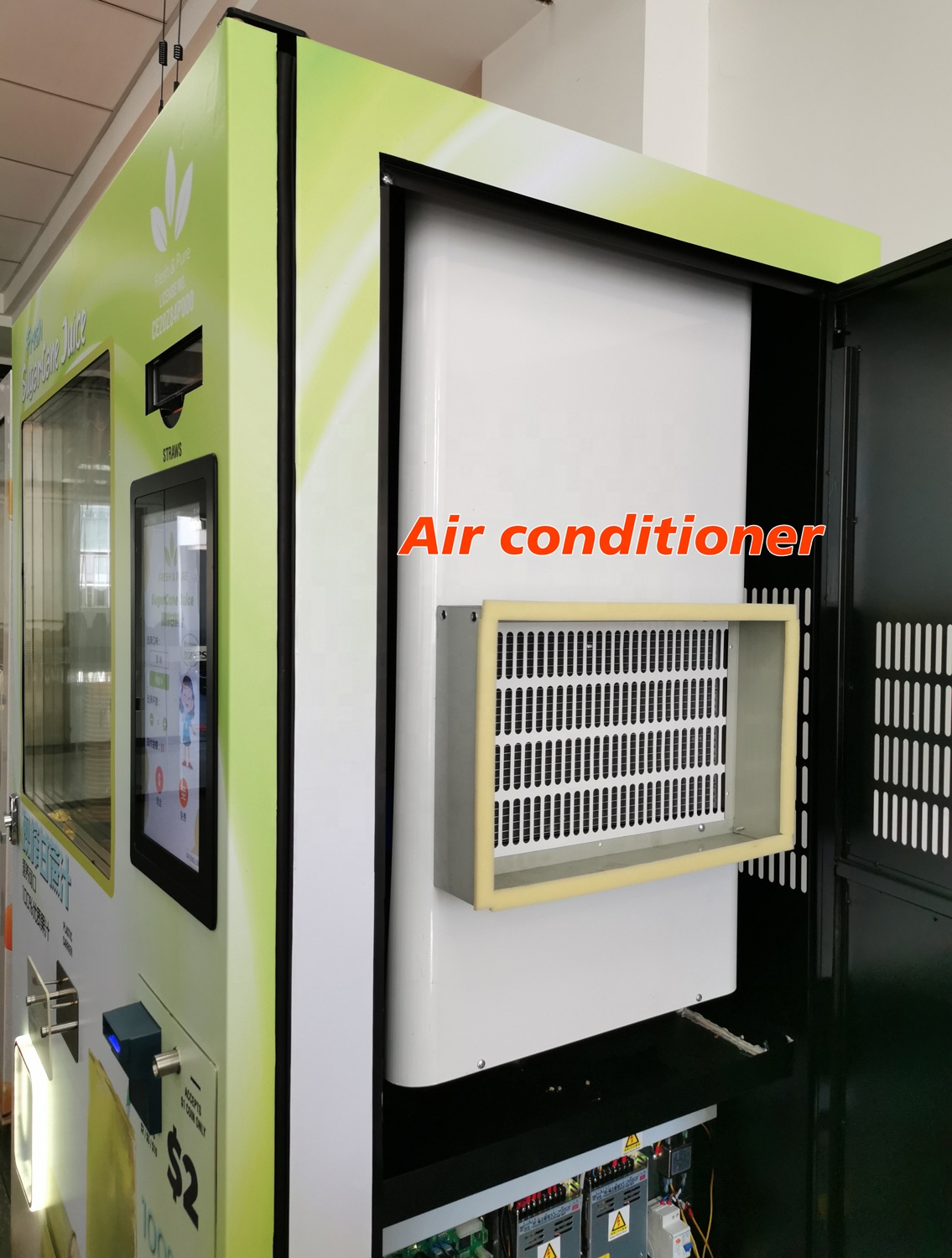 Fruit Combo Vending Machine Bill Coin Operated Fresh Sugar Cane Machine