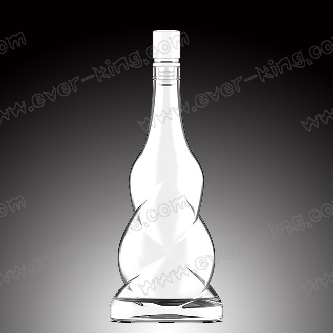 700ml Twisted Vodka Glass Bottle With Bright Closure