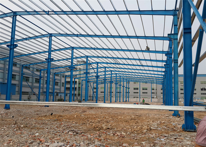Galvanized steel structure prefabricated warehouse with steel frame use life 50 years