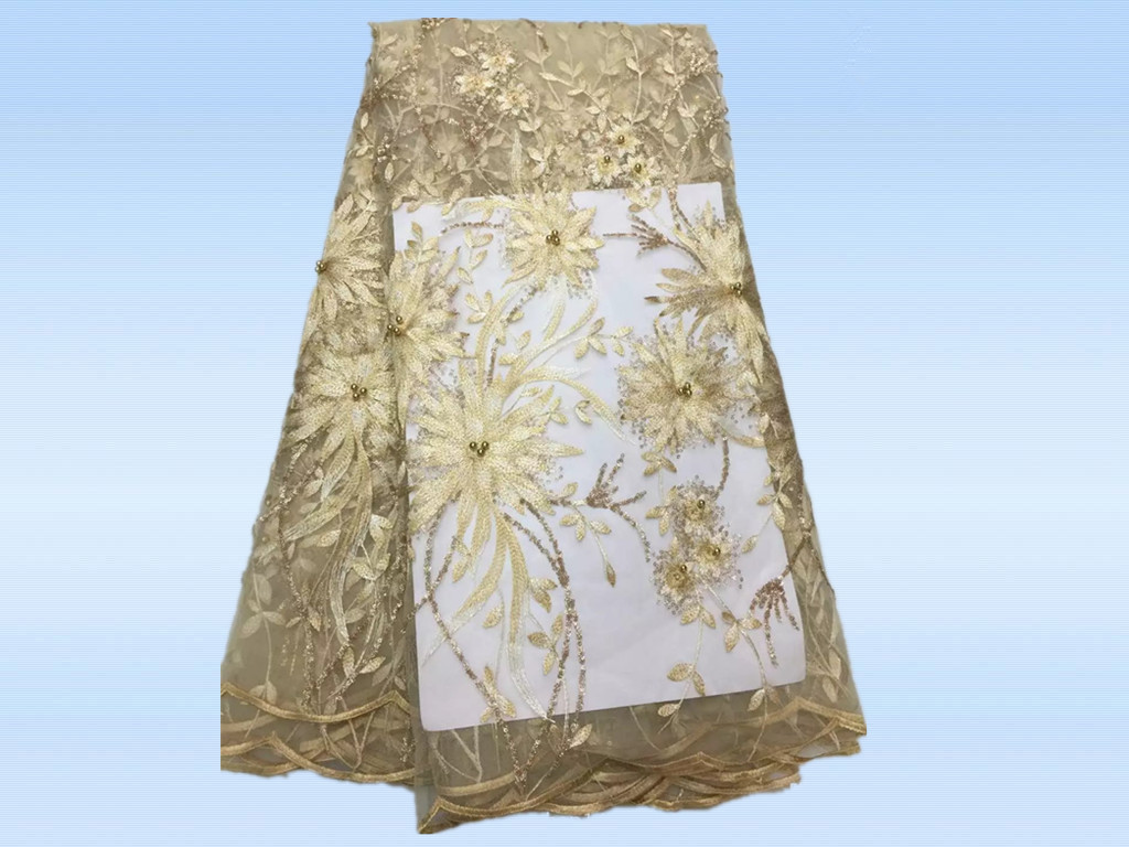 Nigeria Lace Tulle Based Embroidery Sequin Lace Apparel Fabric colorful swiss voile lace