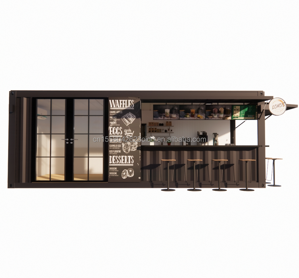20ft Container Store Kiosk Customized Color Container Houses for Mobile Container Coffee Bar