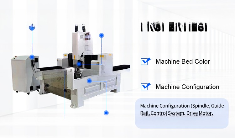 Three Axis Steel Structure Stone Cutting Router Machine For Granite Marble Cutting
