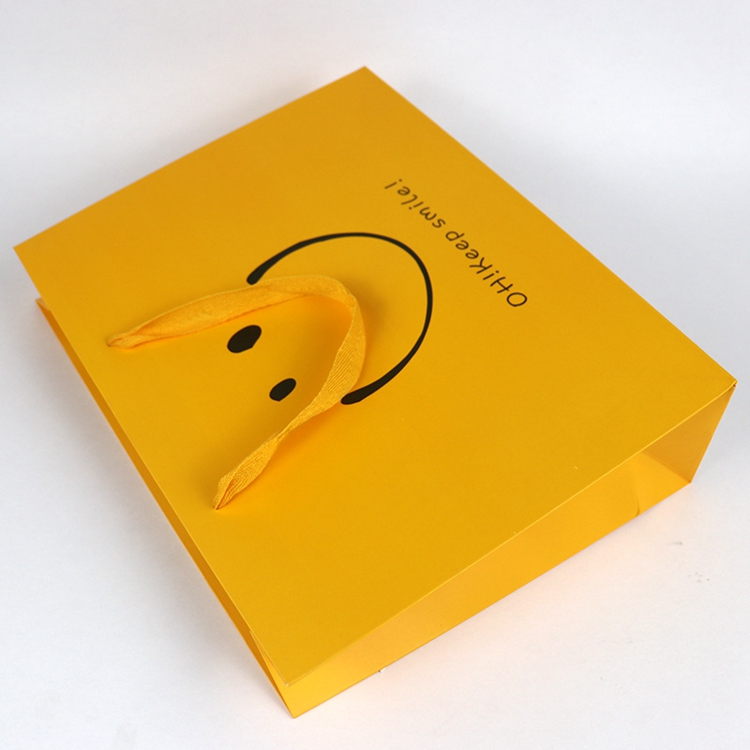 High End Luxury Retail Foldable Colored Cardboard Cute Paper Shopping Bags with Custom Pattern
