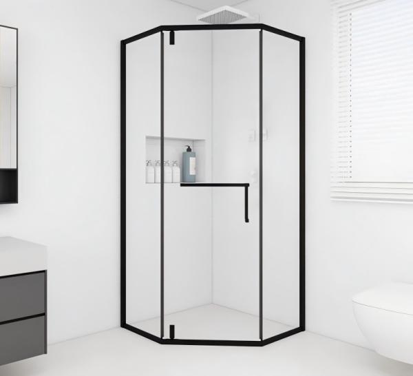 Diamond Shaped Shower Glass Wall Profile Erosion Resistant For Bathroom
