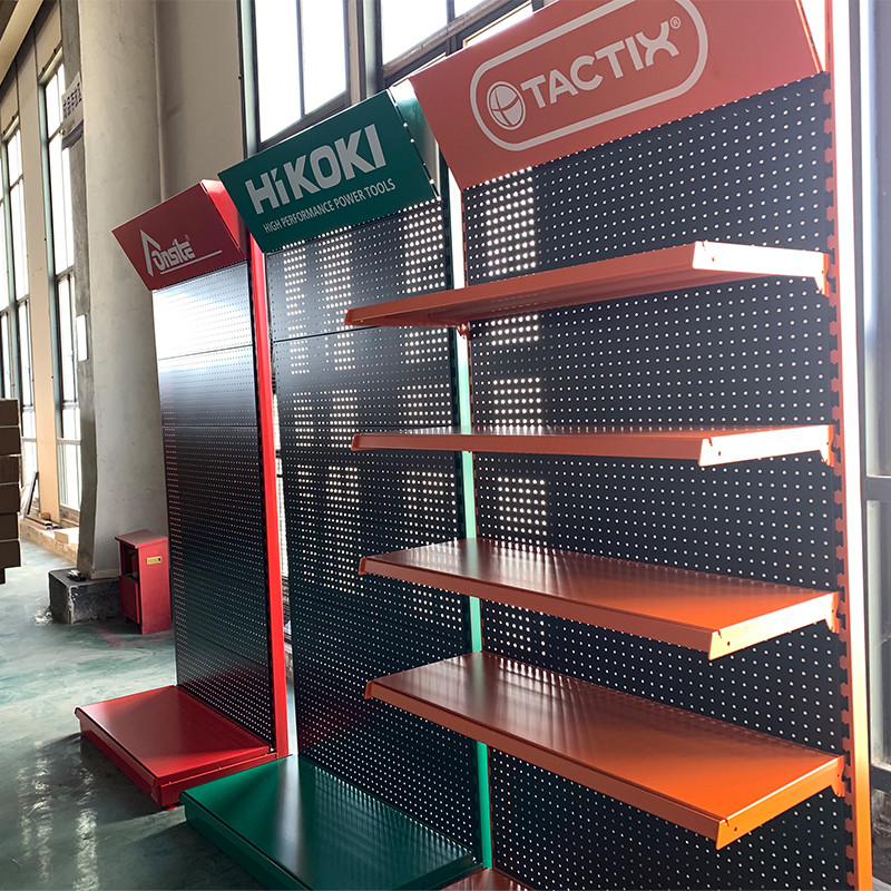 Versatile Supermarket Metal Rack For Retail Shops Long Lasting Construction