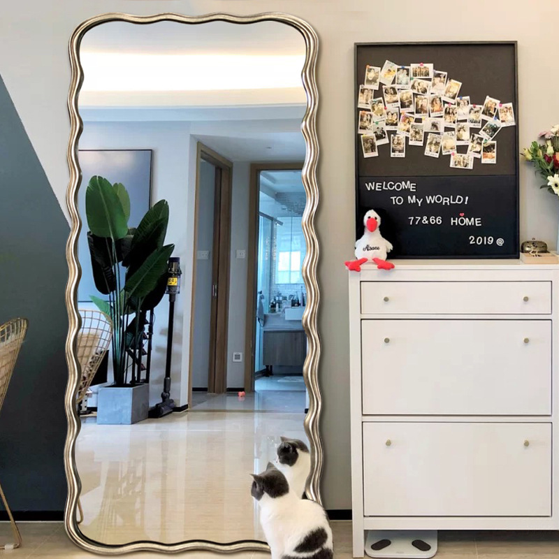 Customized Floor Length Oversized Floor Mirror Wooden Frame 71x32