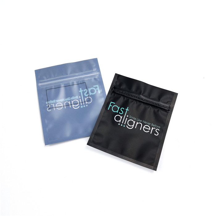 Custom Printed Electronic Products Packaging Bags Black Matte Mylar Plastic Flat Pouch
