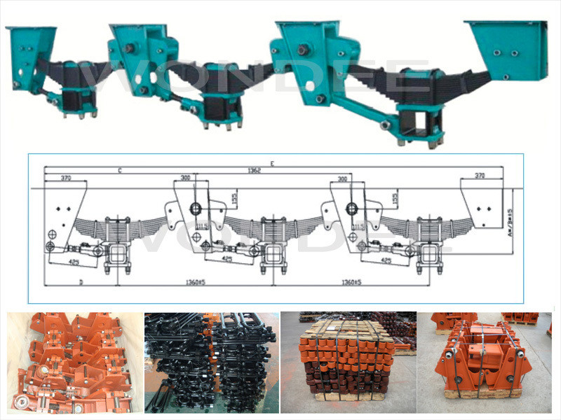 3 axle 2 ax;le germany Axle Trailer Suspension