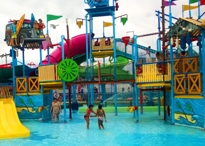 Outdoor Water Park Construction , Water House Aquatic Park Construction Structures