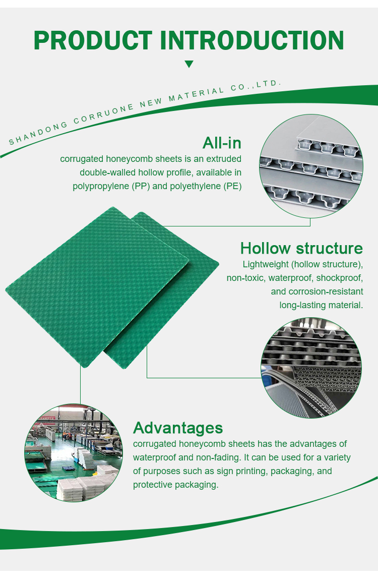 Shockproof 2mm PP Honeycomb Sheet Polypropylene Honeycomb Panels