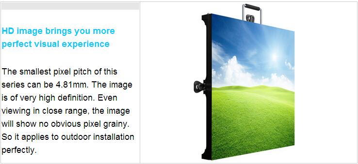 3D P4.81 SMD LED Display 7500cd / m2 , HD Flexible LED Video Display 500 x 500mm Cabinet Size
