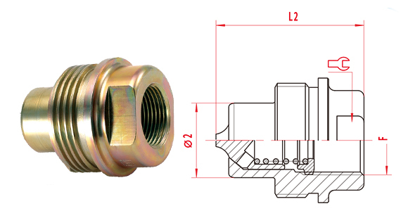 threaded hydraulic quick couplings cb sps 3fn w26000