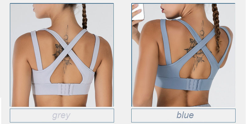 Moisture Wicking Large Cup Sports Bra Plus High Elastic Double Shoulder Yoga Bra