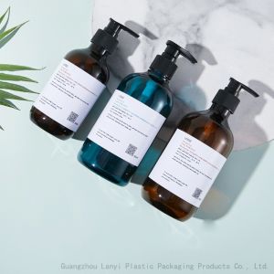 China 300ml 500ml Blue Pet Shampoo Pump Bottles For Shower Gel on sale