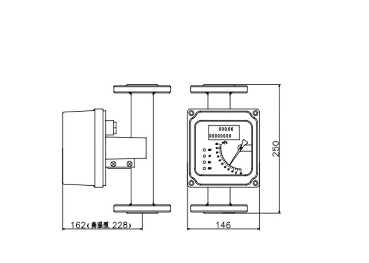 High Precision Gas Liquid Flow Meter Metal / Glass Tube Rotameter