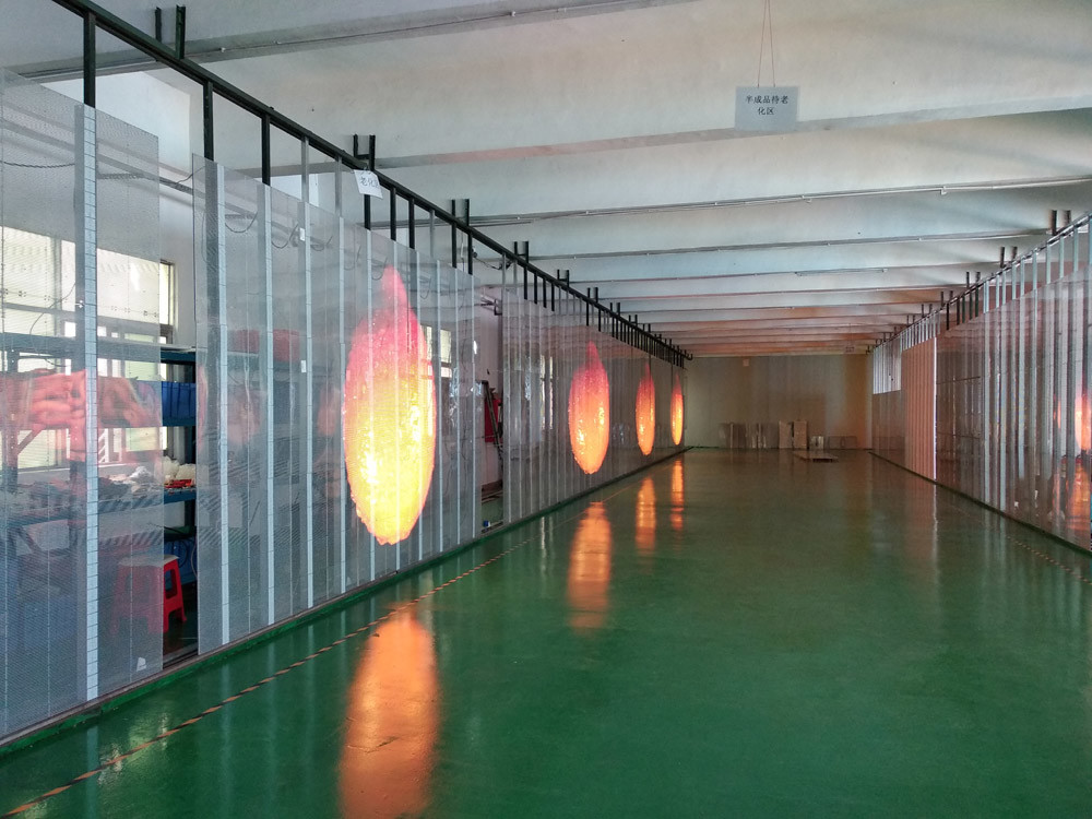 Lightweight Shopping Mall P3.91-7.82 LED Display transparent led screen 1000*1000mm Cabinet