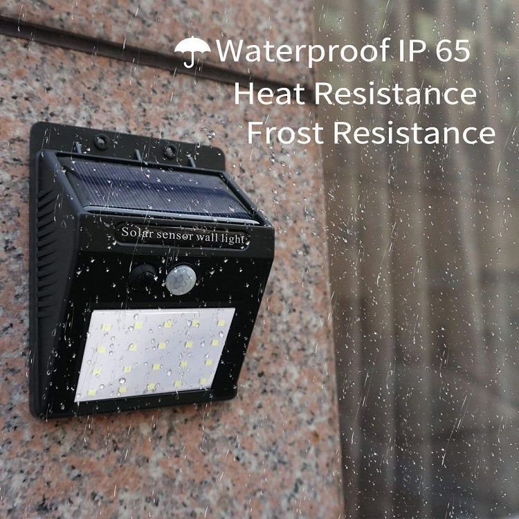 PIR Solar Powered Motion Sensor Light For Outdoor Garden Fence Wall Patio