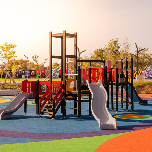 Green Red Blue EPDM Rubber Safety Tiles High Flexibility Durable