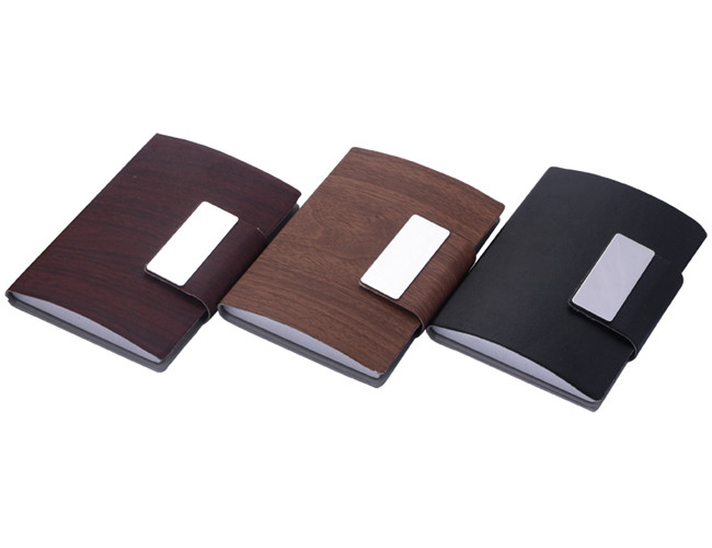 Debossing Name Card Holder Case PU Leather Digital Printing Card Case