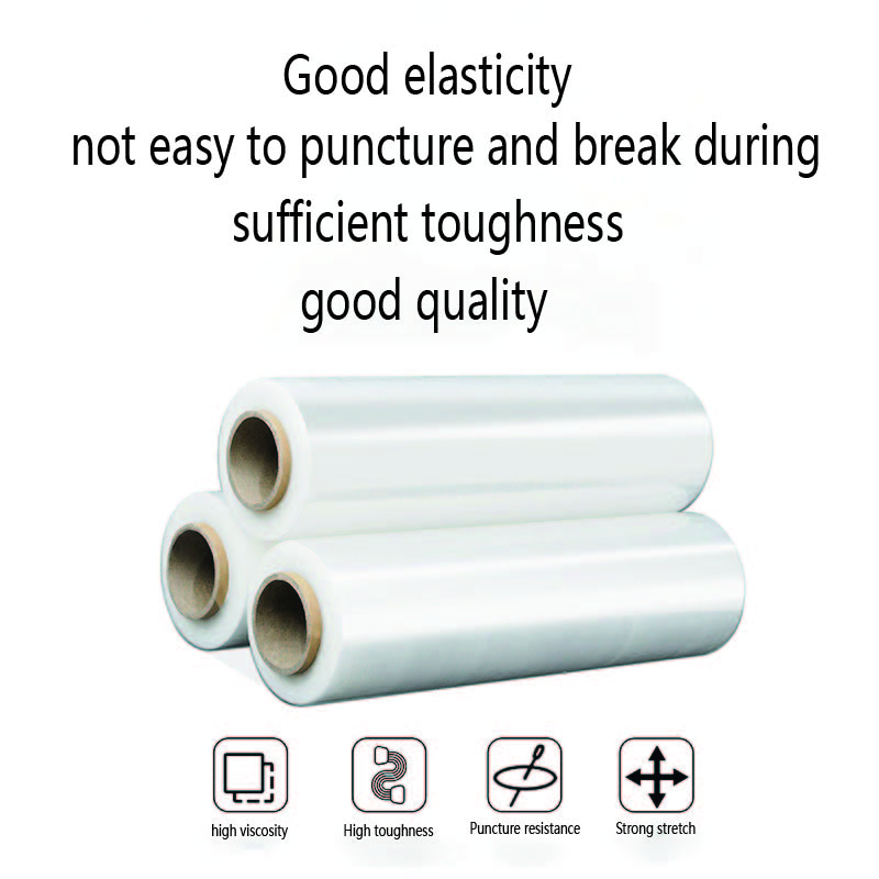 Plastic Film Juice Clear Mini Jumbo Roll Stretch Stretch Wrapping Film Roll Pallet