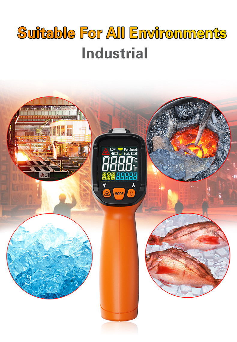 12 Point Handheld Infrared Thermometer Operation Temperature -50 ~ 300 Degree