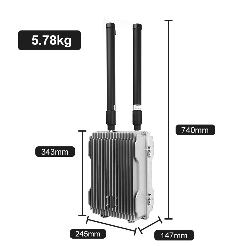 Effective 3 Channel 1.5 km Aluminium Anti-FPV Jammer for Car Mount -40ºC to 65ºC