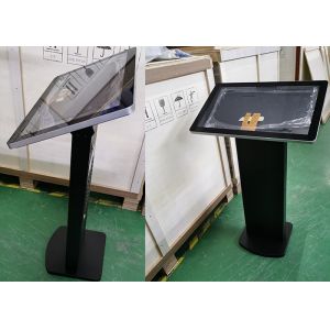 21.5" horizontal capacitive touch screen kiosk slim design with printer build in