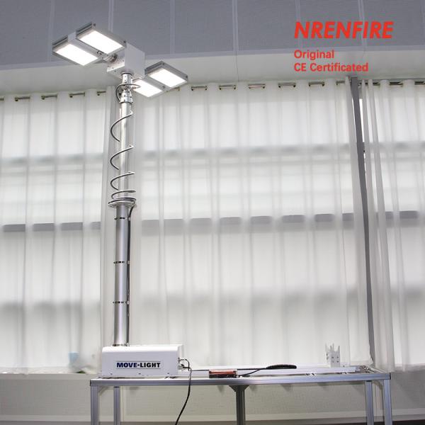 3.8m vehicle roof mount pneumatic telescopic mast light tower for fire tenders/