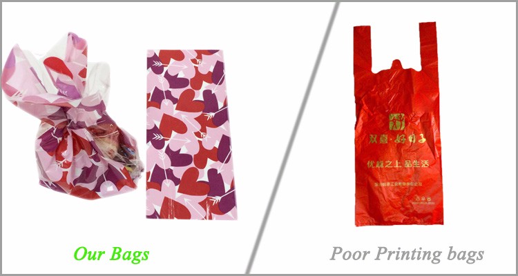 LDPE Plastic Bag Logo Printing Plastic die cut poly handle bag