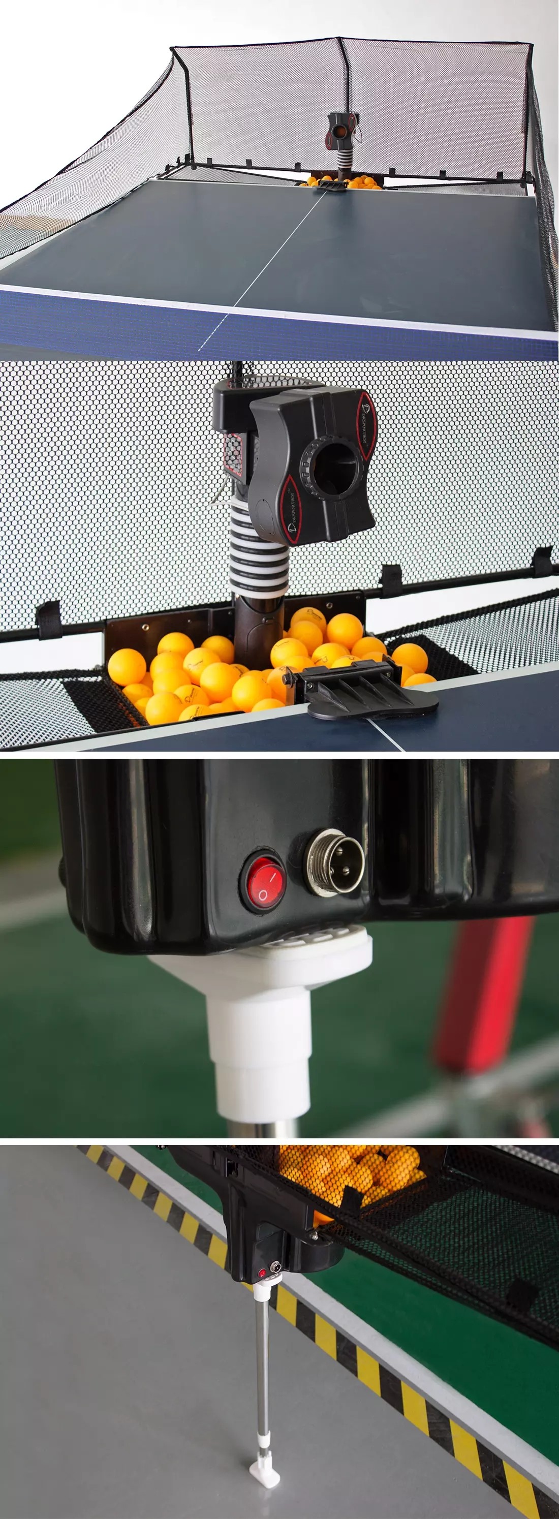 240V Portable Mini Ping Pong Ball Dispenser 150balls Full Function