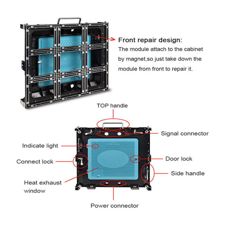 Fixed Installation Wall Mounted P2.5 Video Wall Led Display Indoor