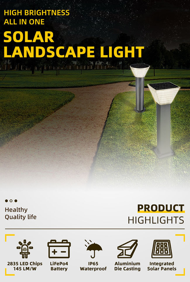 10W LED Solar Lawn Lights Decorative Garden 50000H IP65 For Park / Square