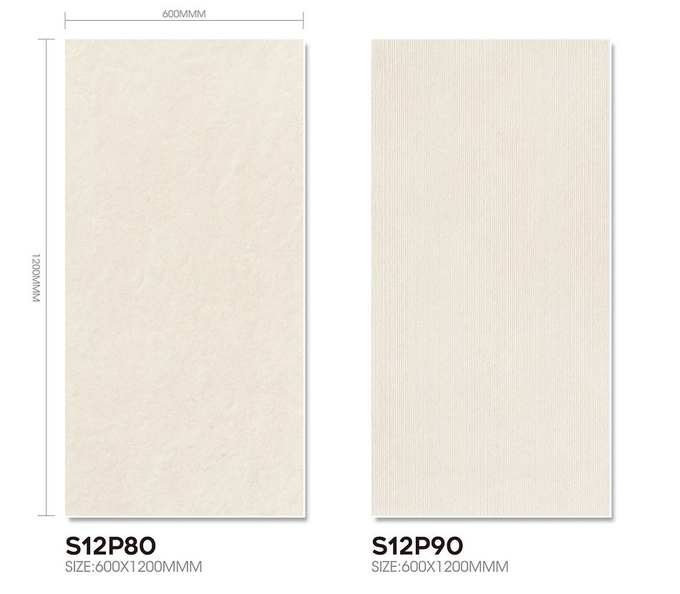 600x1200mm Interior Wall Water-Proof Baby Face Glazed Porcelain Tiles For Bedroom Living Room